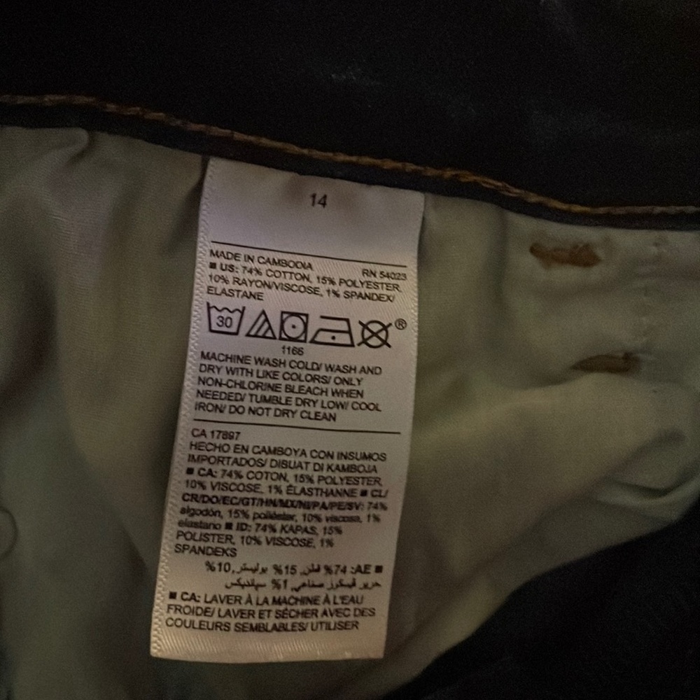 Women’s skinny jeans.  Size 14.  Excellent condition. Only worn twice.